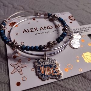 ALEX AND ANI 2 pc Salty Vibes bangle and accent bracelet